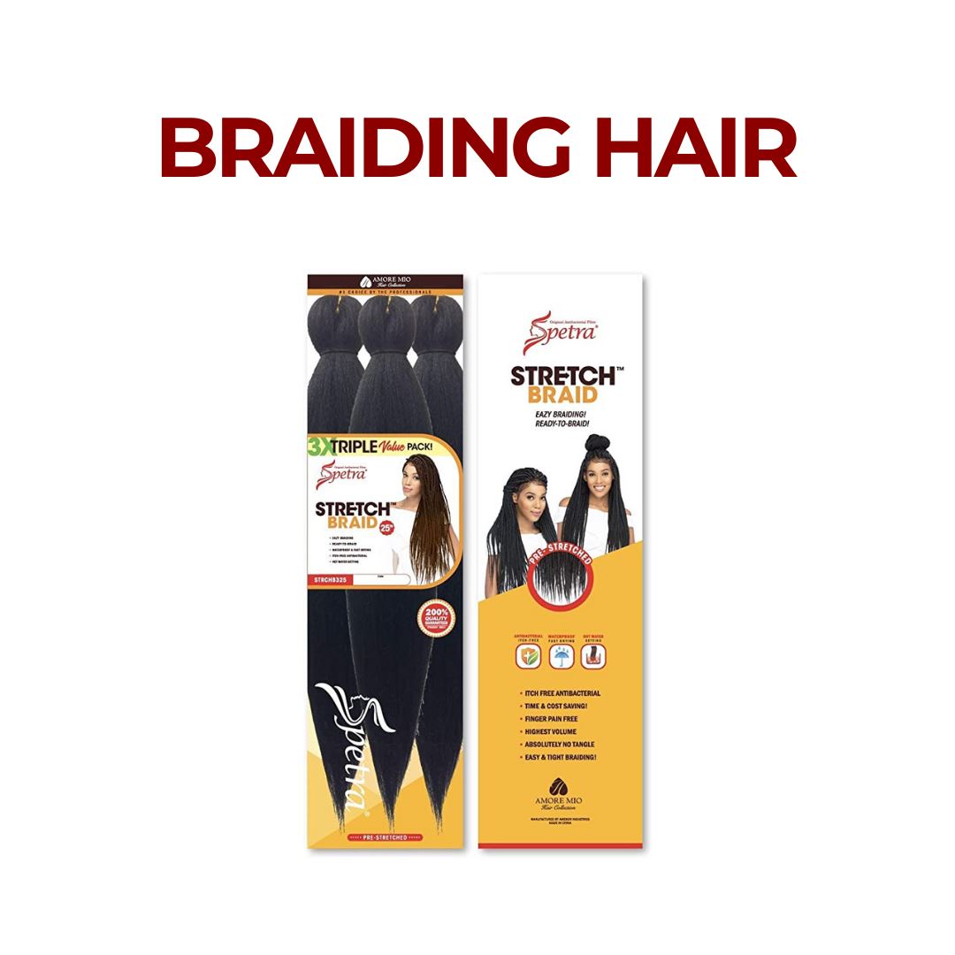 Spetra Ez Braid Pre-Stretched Braiding Hair - 6 Pack