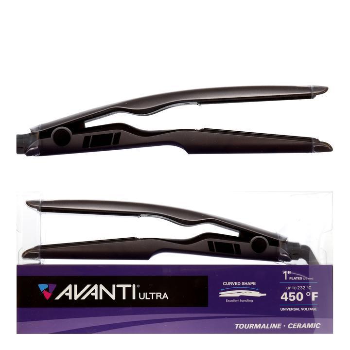 AVANTI Tourmaline & Ceramic Curved Flat Iron 1 inch Electronic Tools Avanti 