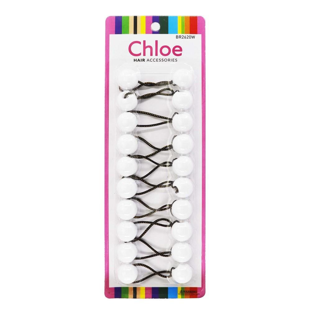 CHLOE 20mm Children's Bobbles (10pcs) Beauty Club Outlet White 