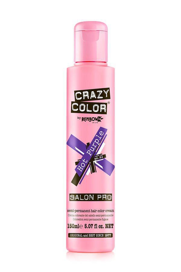 Crazy Colour Semi-Permanent Hair Colour Beauty Club Outlet Hot Purple 