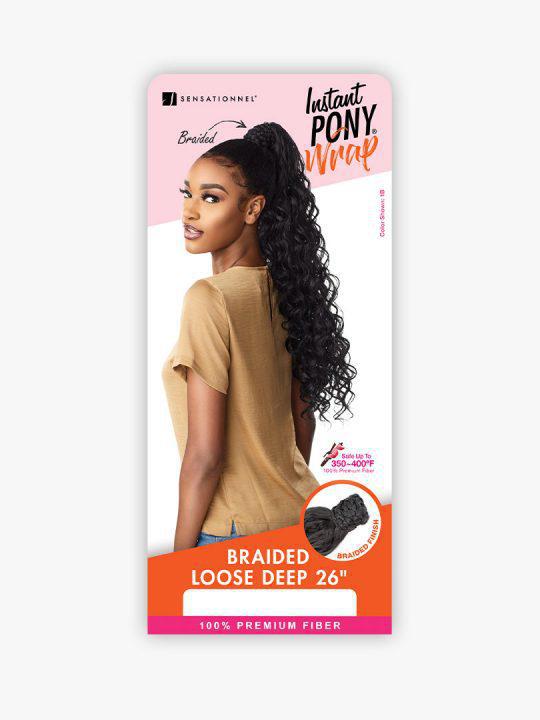 Instant Pony Wrap - Braided Loose Deep Wave 26" Beauty Club Outlet 